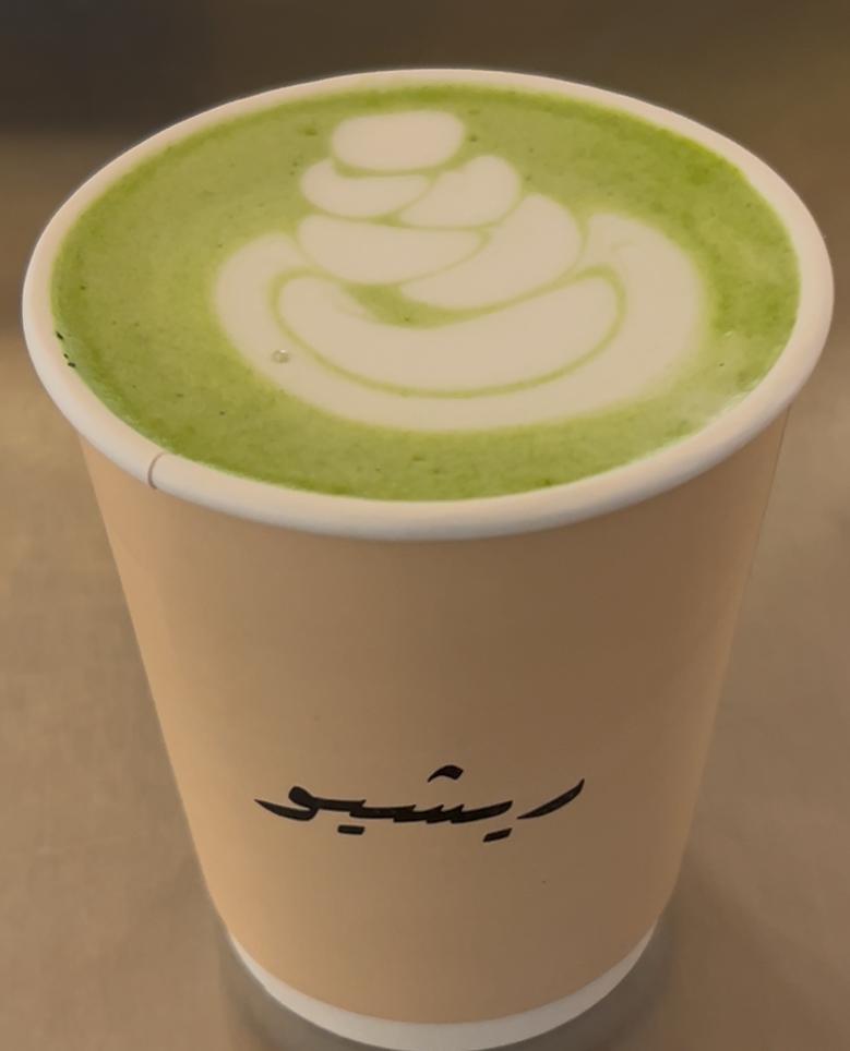 matcha latte W/Almond milk/ماتشا لاتيه بحليب اللوز